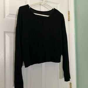 Black cropped sweater